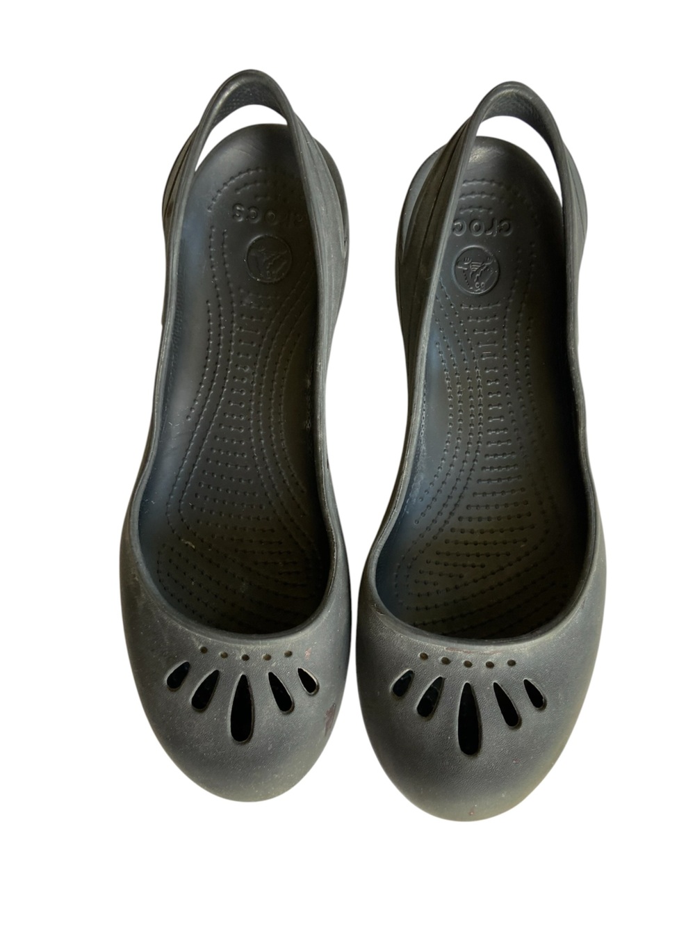 Crocs Women’s Kadee Slingback Ballet Flats Black Women's Size 10 SlipOn Comfort
